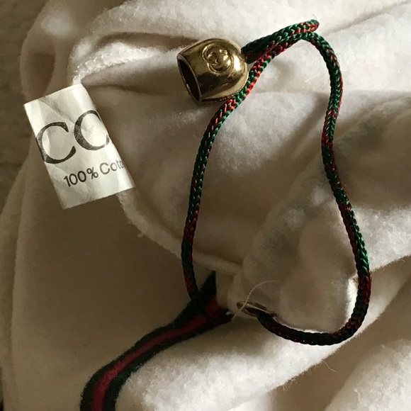 Gucci Authentic Drawstring 100% Cotton Dustbag with Signature Brass GG Balls - Picture 12 of 14